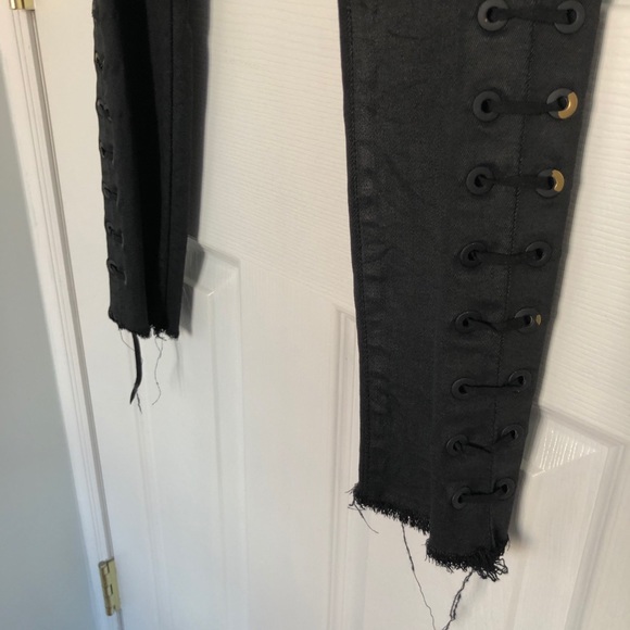 DL1961 Florence Coated Lace Up Sides Jean - Picture 8 of 9